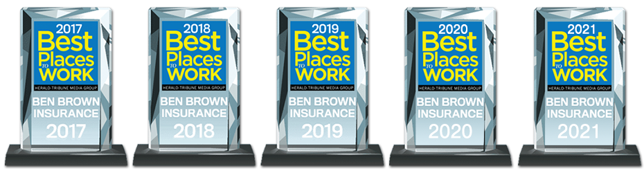 Ben Brown Insurance Sarasota Herald Tribune Best Places Awards 2017 2021